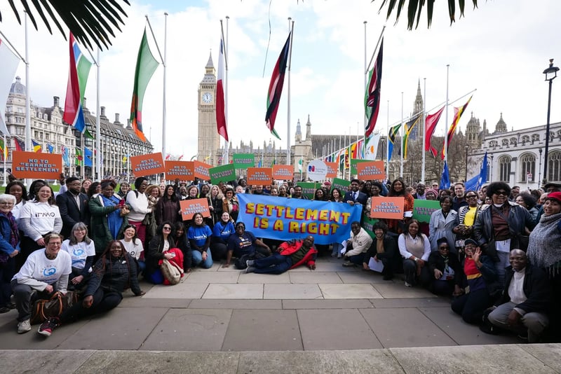 Praxis supporters at a mass lobby of Parliament