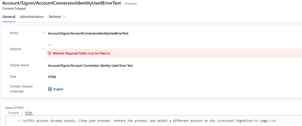 Power Pages Content Snippets Example