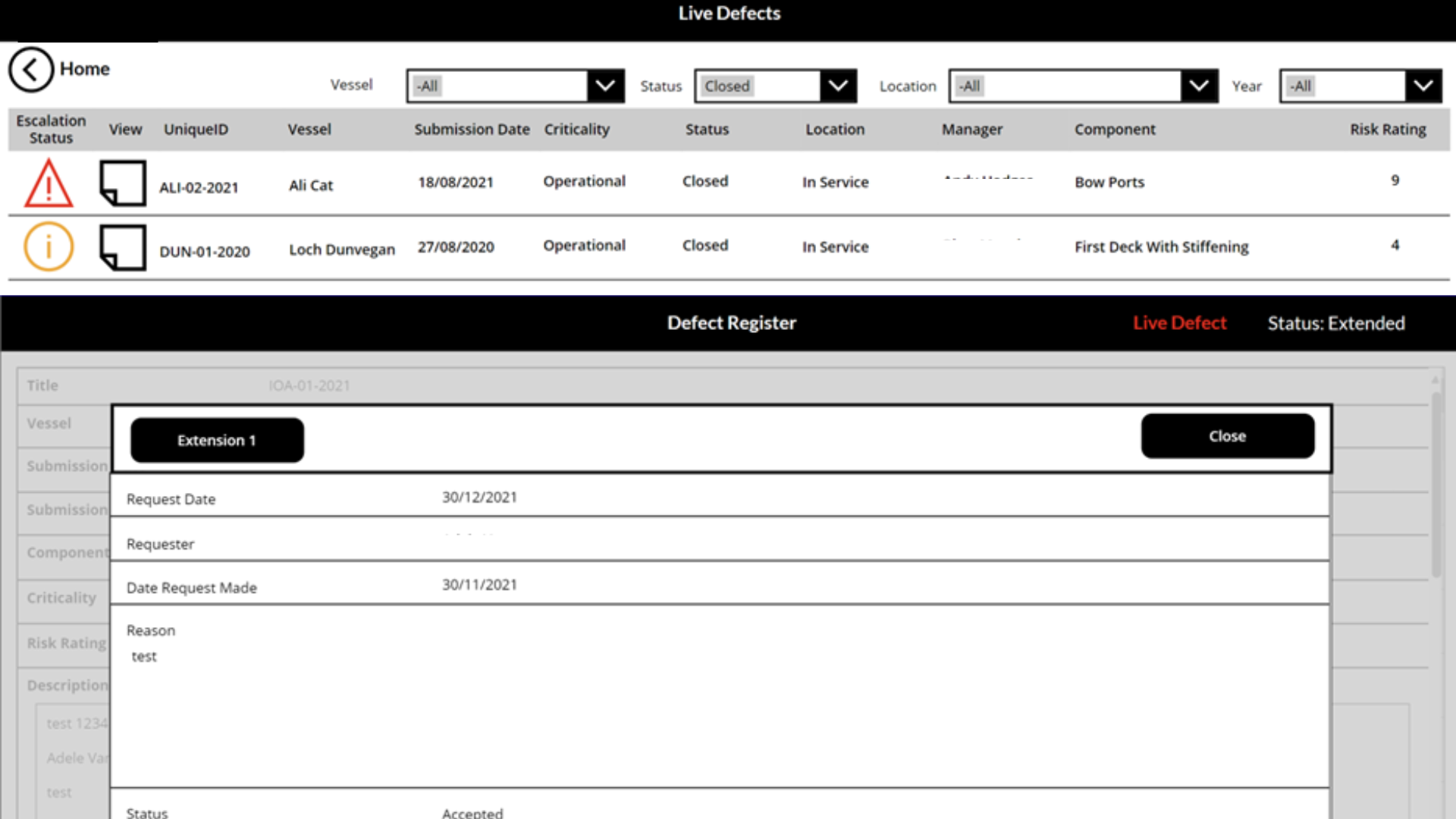 Screenshot of CalMac Power App