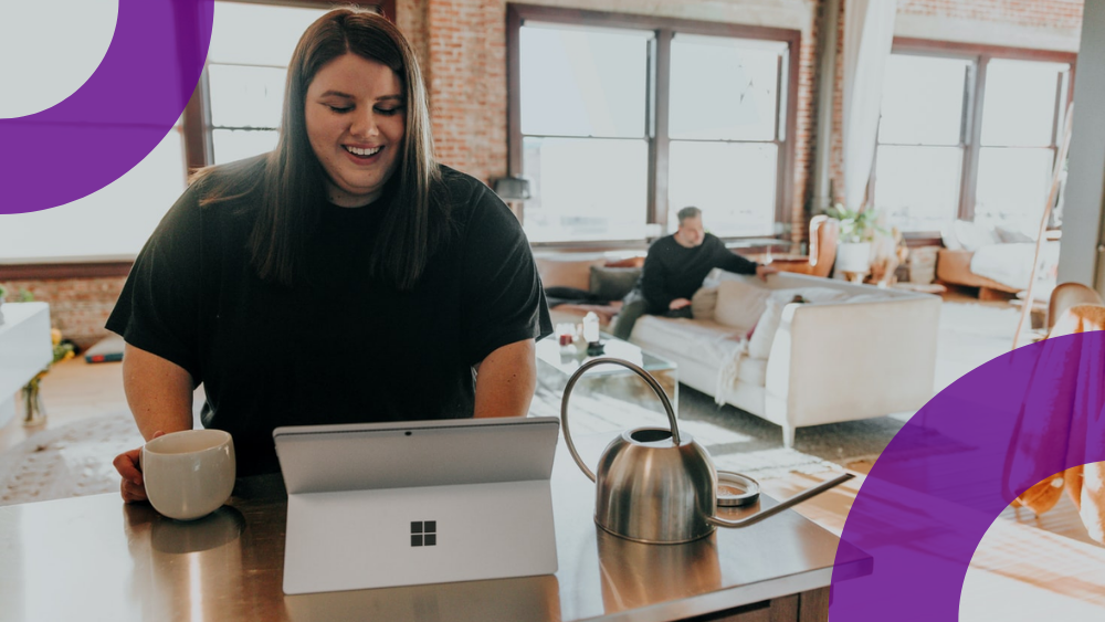 Whats New In Microsoft 365 - Woman using Microsoft Surface laptop